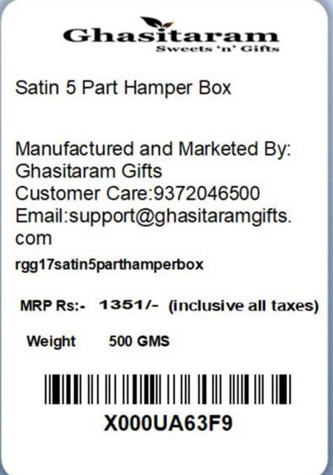 Ghasitaram Gifts Rakhi For Brothers Dryfruits Hamper