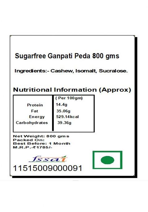 Ghasitaram Gifts Sweets Ganesha Chaturthi Modaks Sugarfree Ganpati Peda 800 Gms