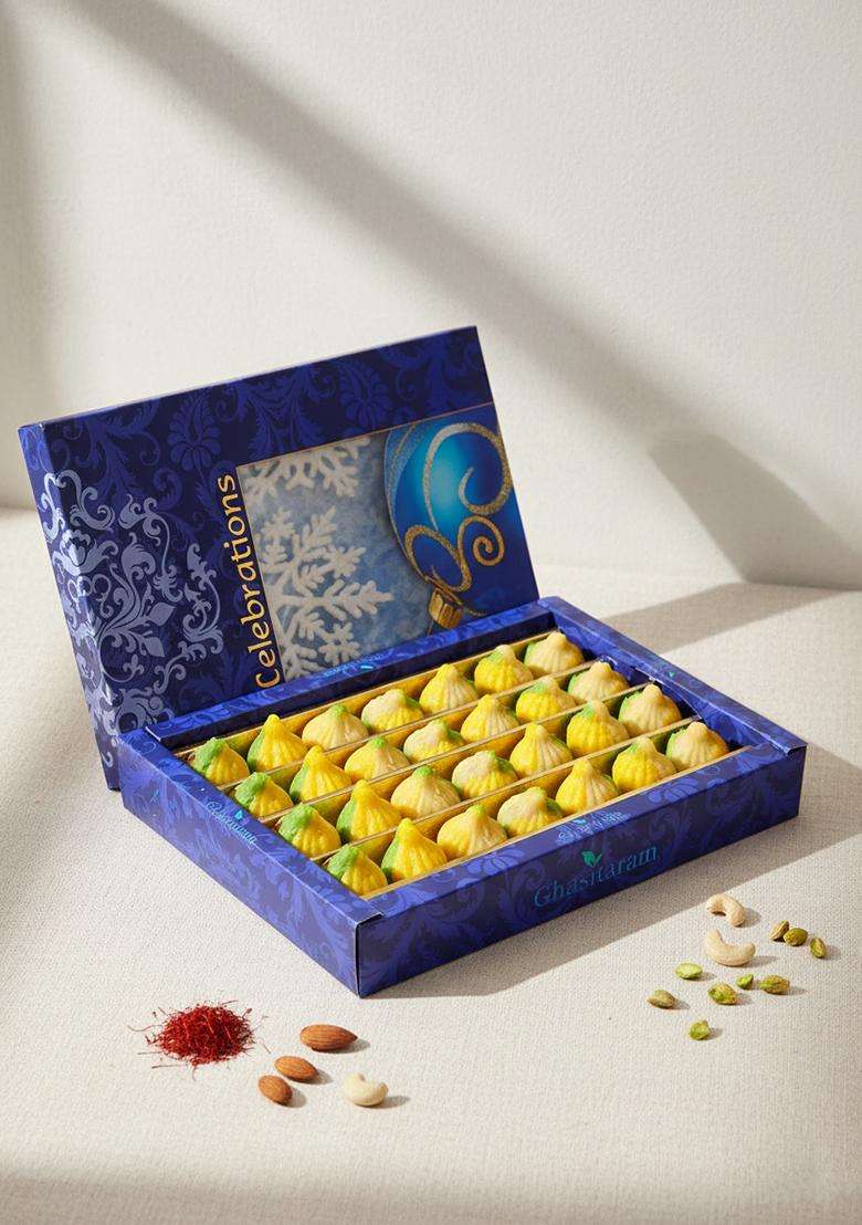 Ghasitaram Gifts Sweets Ganesha Chaturthi Modaks Sugarfree Tirangi 800 Gms - Indya