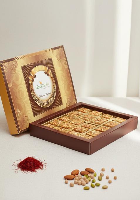 Ghasitaram Gifts Valentines Gift For Girlfriend / Boyfriend Husband And Wife - Healthy Hampers Roasted Almond Bites 24 Pcs Box