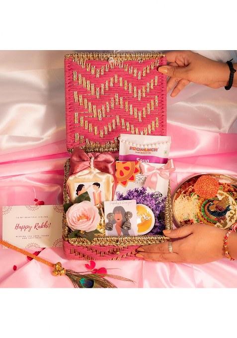 Giftcarnation Pretty Pink Gift For Her Scented Candles, Chocolates & Stylish Accessories | Perfect Relaxation Sweetness Box