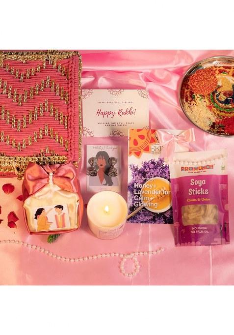 Giftcarnation Pretty Pink Gift For Her Scented Candles, Chocolates & Stylish Accessories | Perfect Relaxation Sweetness Box