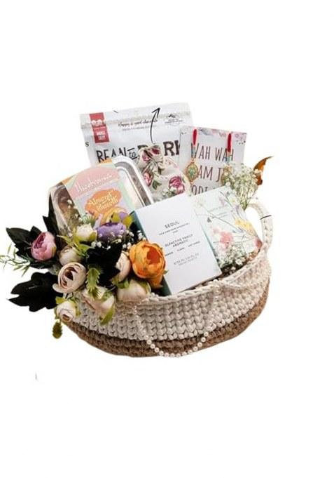 Giftcarnation Rakhi Gift Hamper For Bhai Bhabhi Branded Fragrances, Theobroma Cookies, Chocolate Bark & Dry Fruit Potli | Luxurious Festive Box