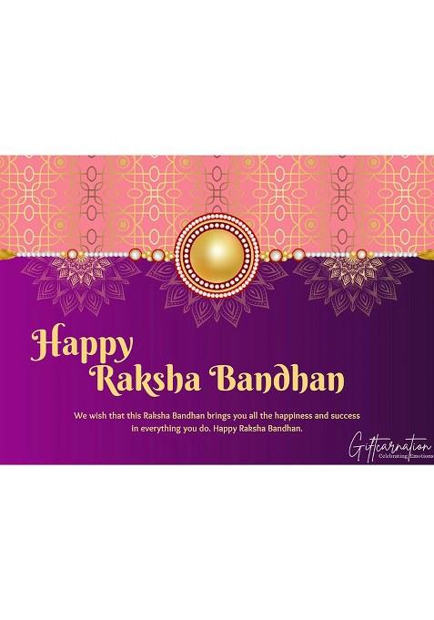 Giftcarnation Rakhi Gift Hamper For Bhai Bhabhi Branded Fragrances, Theobroma Cookies, Chocolate Bark & Dry Fruit Potli | Luxurious Festive Box