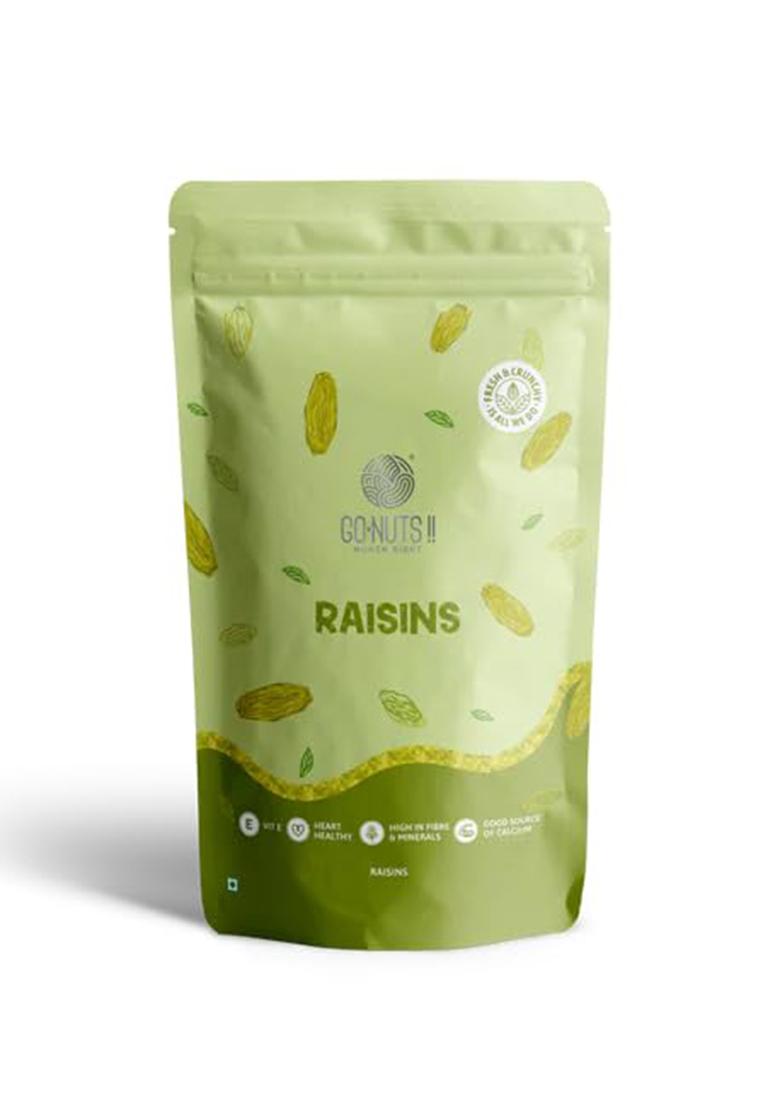 Go Nuts Raisins 250G | Naturally Sweet & Tangy High In Iron, Fiber Antioxidants Healthy Snack For Digestion Energy Boost