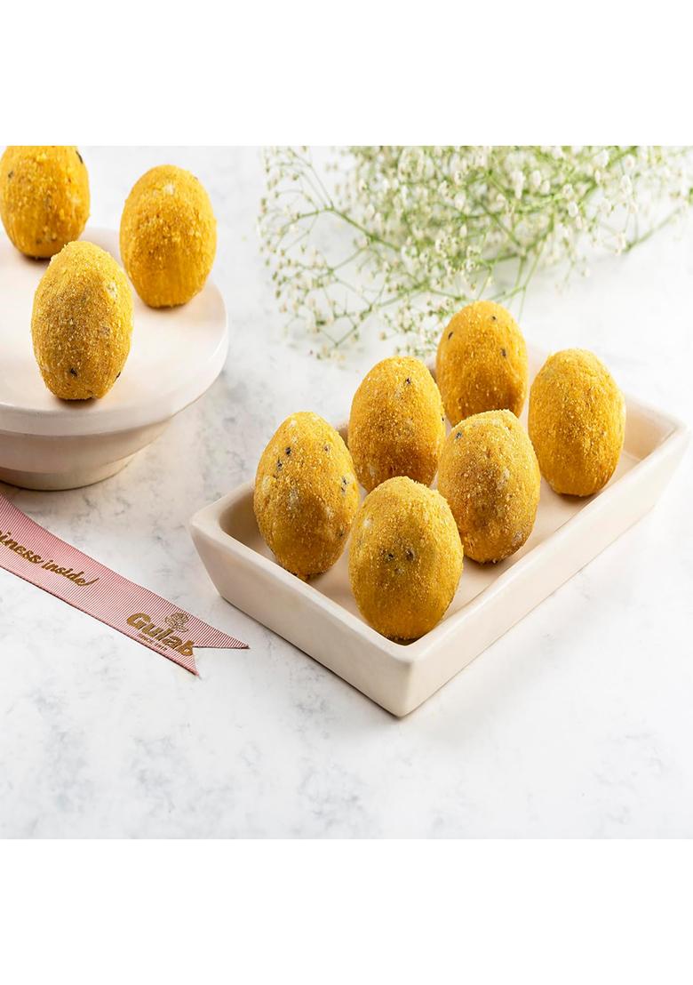 Gulab (Label) Delicious Plain Besan Laddu Sweets | The Classic Indian Sweet Of Celebrations (500 Gm)