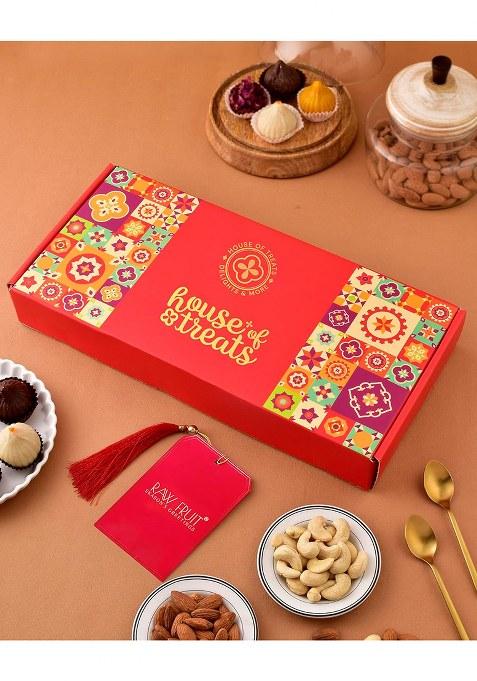 Hyperfoods Rakhi Gift Set For Brother Hamper Raksha Bandhan Sweets Pack Dry Fruits Combo Cashew Almond Alwar Mawa