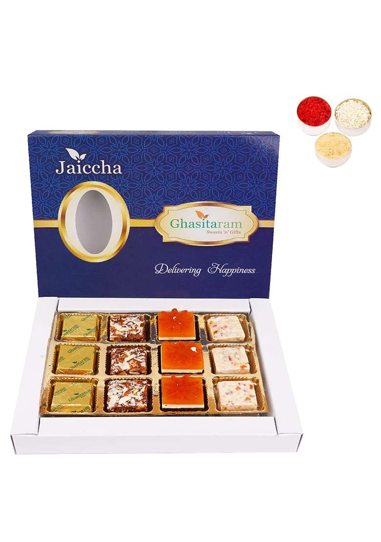 Jaiccha Ghasitaram Bhaidooj Gifts For Brothers Assorted 4 Bites Box 12 Pcs - Indya