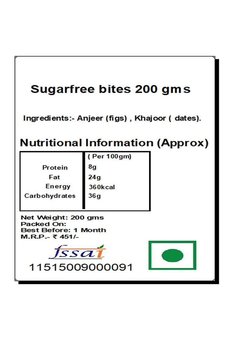 Jaiccha Ghasitaram Gifts Rakhi Gifts/ Sweets - Sugarfree Bites 200 Gms In Brown Paper Pouch With Pearl Beads - Indya