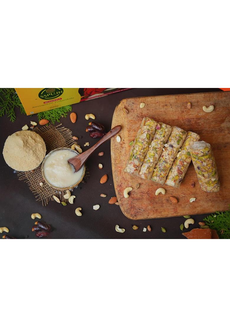 Sspu.In Kaju Badam Pista Putharekulu (Pootharekulu) | Delicious South Indian Snack Premium Sweet Gift Hamper 10 Pcs Box (500G)