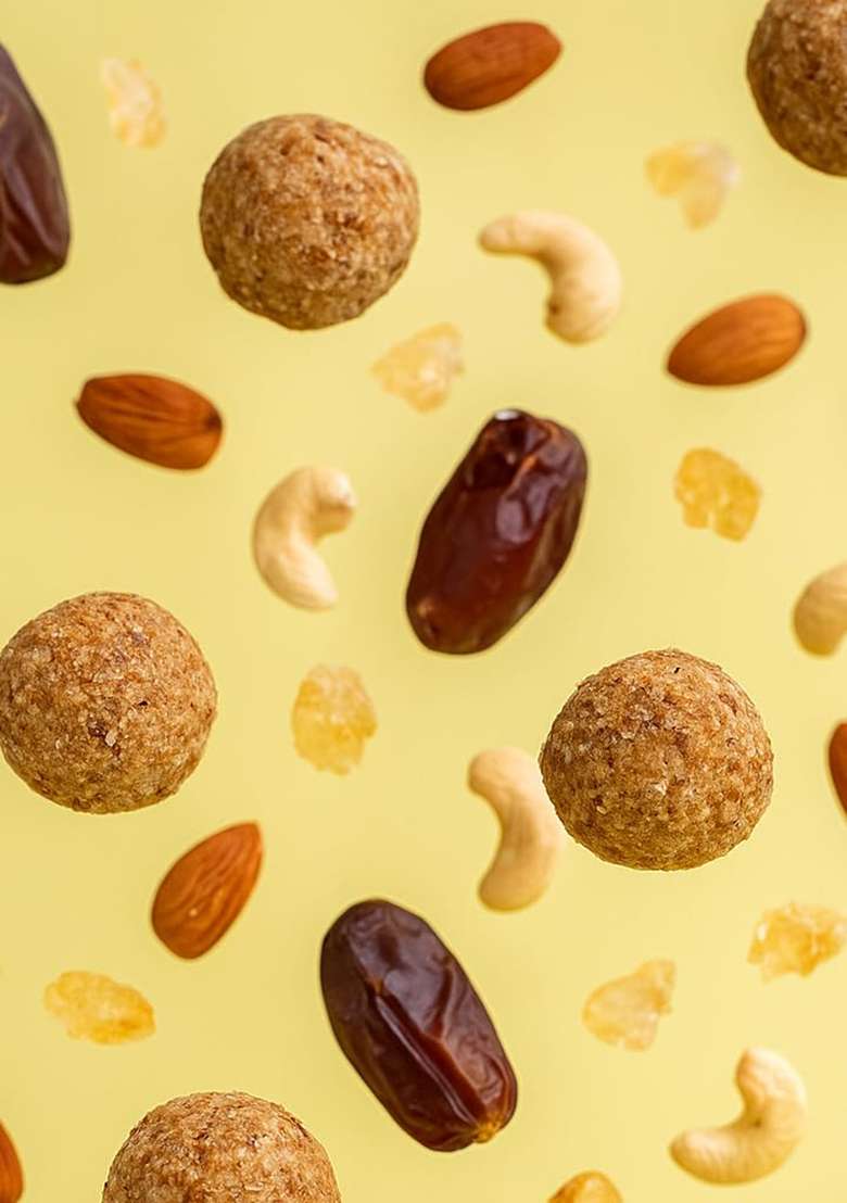 Kenkou Strength Bites Gond & Dry Fruits Laddoo | Healthy Energy With Edible Nuts Traditional Indian Snack Snacks No Preservatives Ideal For All Ages - Indya