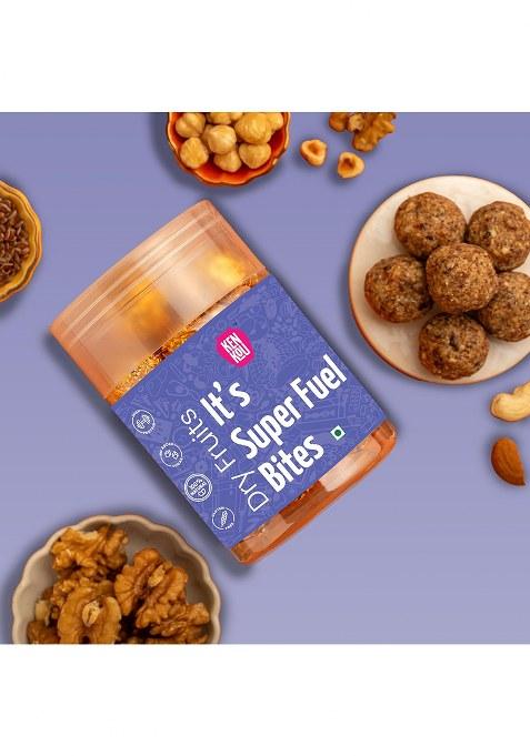 Kenkou Super Fuel Bites - Premium Dry Fruits Energy Snack | Power Packed Laddoo With Almonds, Cashews & Dates Natural Protein No Refined Sugar For All Ages