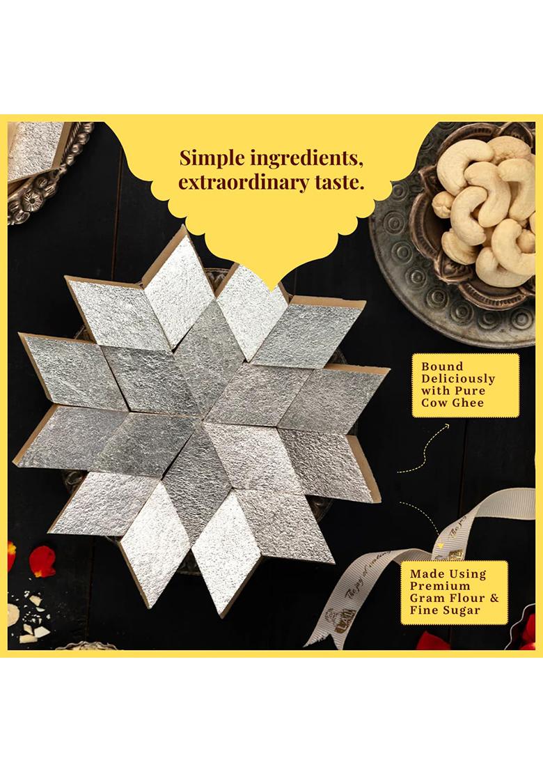 Lal Sweets Kaju Katli Signature 400G | Diamond-Shaped Indian Sweet Made With Finest Cashews & Sulfur-Free Sugar Perfect For Gifting Celebrations