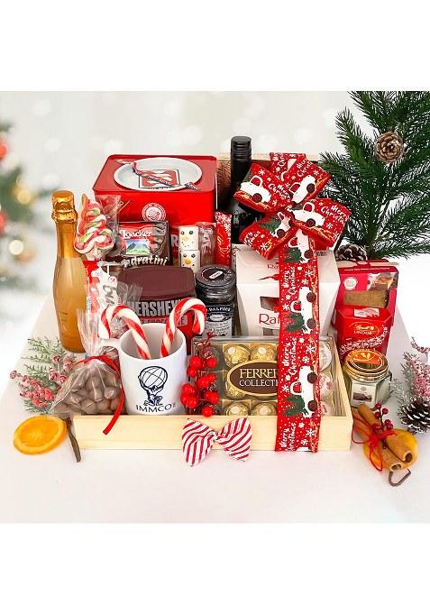 Angroos Luxury New Year Gift Hamper That Encloses Sweets, Drinks And Other Items Xmagb056