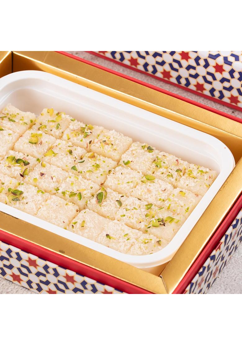The Baklava Box Mini-Coconut Barfi 250 Gms