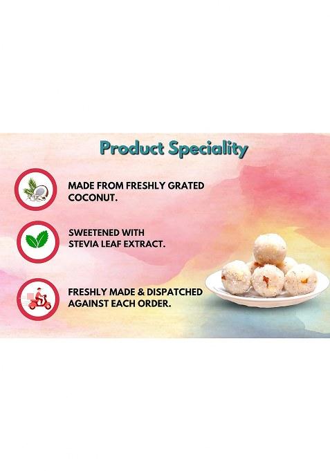 Misstevia Guilt Free Sweet Sugar Dryfruit Coconut Laddu | Stevia Sweetened Kids And Diabetes Friendly Sweets Yummy Delicious Laddoo Healthy Indian 200G