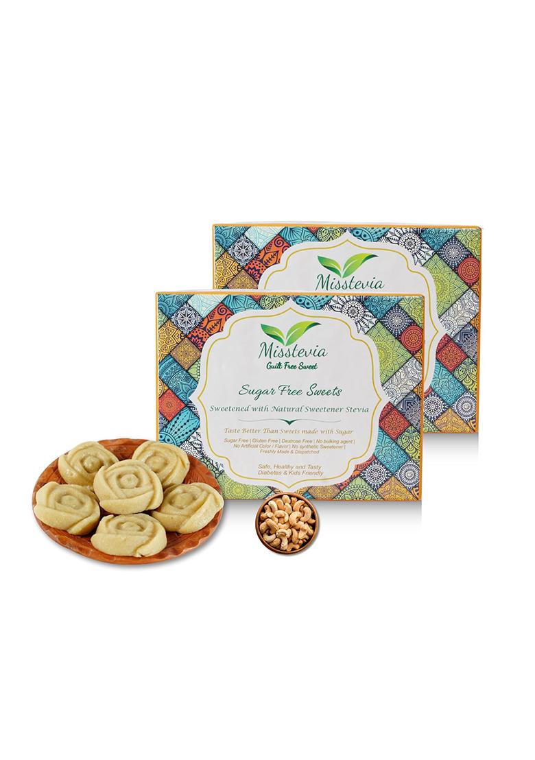 Misstevia Guilt Free Sweet Sugar Kaju Barfi| Stevia Sweetened| Kids And Diabetes Friendly Sweets | Yummy Delicious Healthy Indian 250G