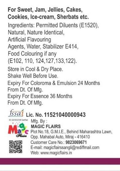 Papilon Concentrated Food Flavour Mango Green 50Ml For Candy, Icecandy, Sweets, Jelly, Bakery