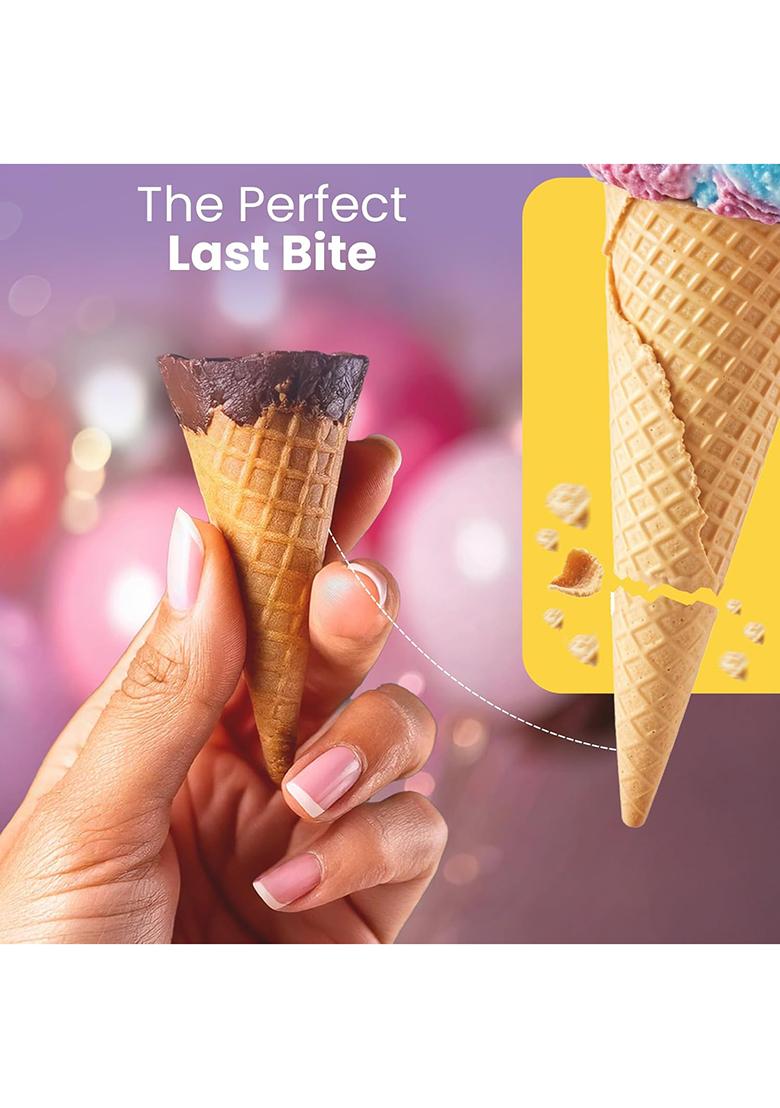 Pure Temptation Chocoblast Choco-Filled Waffle Cones [20 Pc] Snacks For Kids & Adults- Non-Meltable Gift Pack