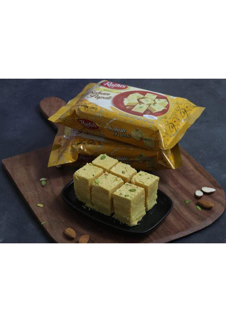 Rathi'S Rathi S Mango Soan Papdi 250G | Authentic Indian Sweet For Gifting & Festivals Crispy Flaky Delight