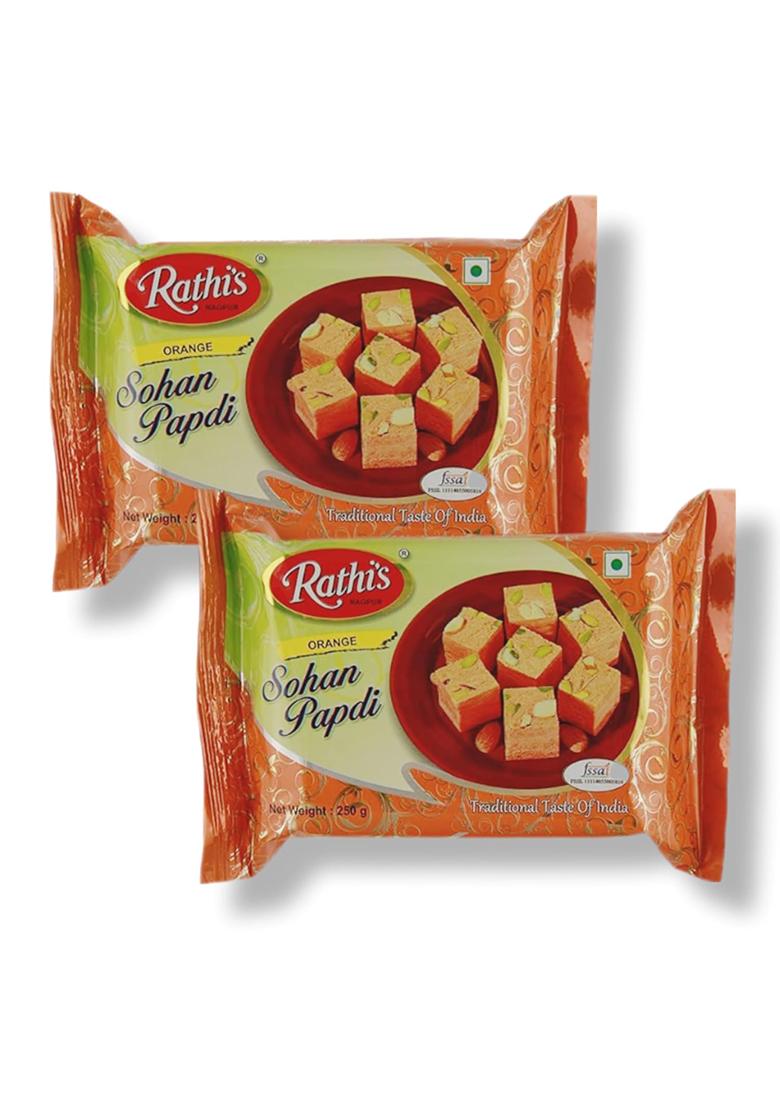 Rathi'S Rathi S Soan Papdi 250G | Authentic Indian Sweet For Gifting & Festivals Crispy Flaky Delight