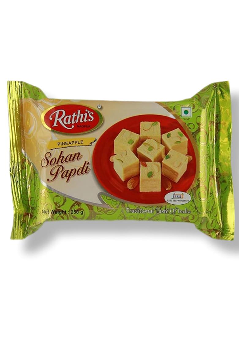 Rathi'S Rathi S Soan Papdi 250G Combo | Elaichi & Pineapple Flavor Authentic Indian Sweet For Gifting Festivals Crispy Flaky Delight Pack Of 500Gm