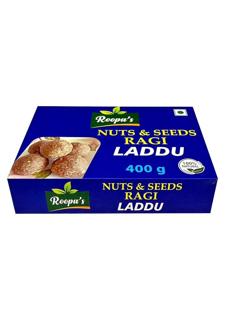 Roopa'S Nuts & Seeds Ragi Laddu 400Gm| Healthy Nutritious Diwali Sweets Gift Box For Friends Closed Ones