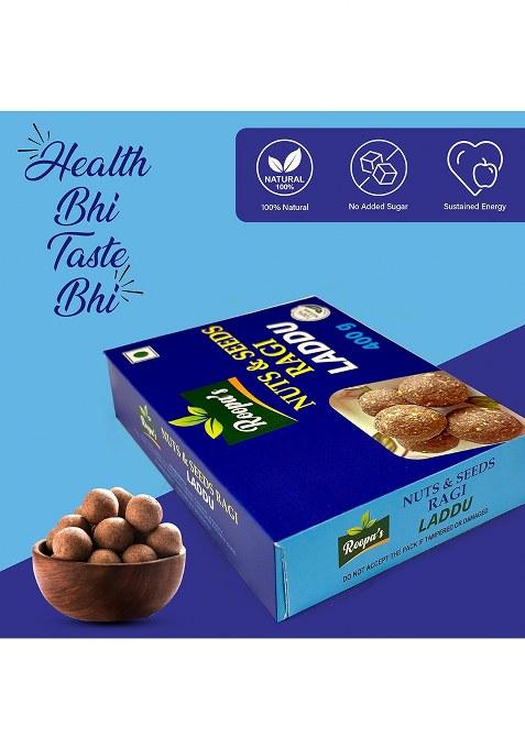 Roopa'S Nuts & Seeds Ragi Laddu 400Gm| Healthy Nutritious Diwali Sweets Gift Box For Friends Closed Ones
