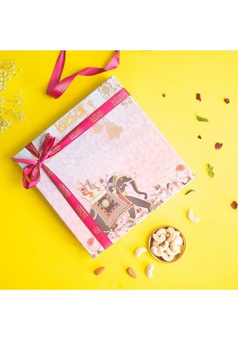 Dessert Drama Royal Celebration Bakalva Box/Baklava Finger, Baklava Pistachio Tart, Almond Pyramid, And Cashew Square