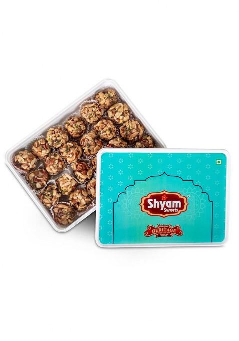 Shyam Sweets Desi Ghee Mewa Ladoo 900G Premium Indian Sweet With Pure Cashew & Almond | Traditional Hand-Rolled Laddu Gift Pack Rich In Dry Fruits 100% Vegetarian