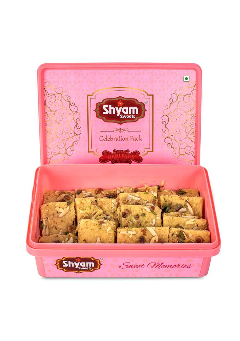 Shyam Sweets Desi Ghee Patisa (400Gm) Flaky Mithai With Pure Cashew & Almond | Made In Premium Traditional Indian Sweet Gift Box No Preservatives 100% Vegetarian