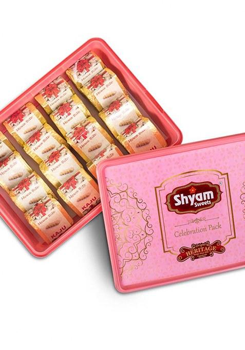 Shyam Sweets Mewa Bite Kaju 400G Gift Pack Premium Indian Mithai With Cashews & Almonds | Individually Wrapped Exotic Festive Gifting Box Heritage Recipe