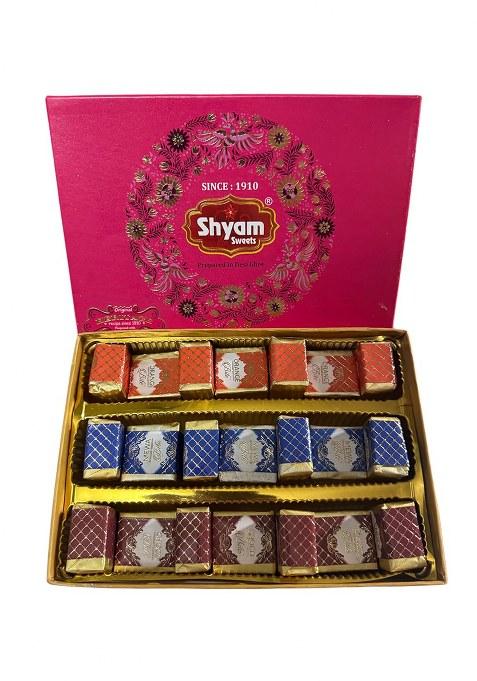 Shyam Sweets Mewa Bite Mix 500G | Premium Box Orange Bite, Classic & Chocolate Indian Mithai Gift Pack For Festivals Gifting