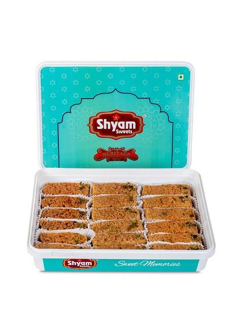 Shyam Sweets Milk Cake 900G Premium Desi Ghee Mithai | Traditional Milk-Based Sweet With Cashew & Almond Authentic Indian Gift Box Less Sugar 100% Pure Vegetarian