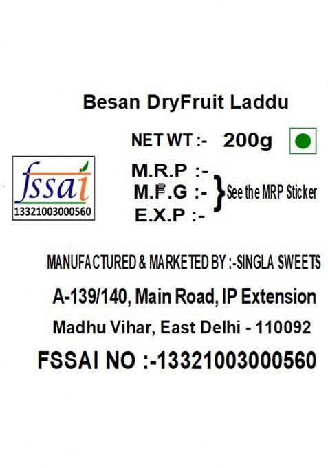 Singla Sweets Besan Dry Fruit Laddu 200G