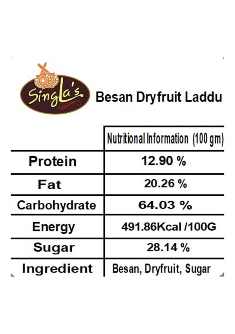 Singla Sweets Besan Dryfruit Laddu 500G