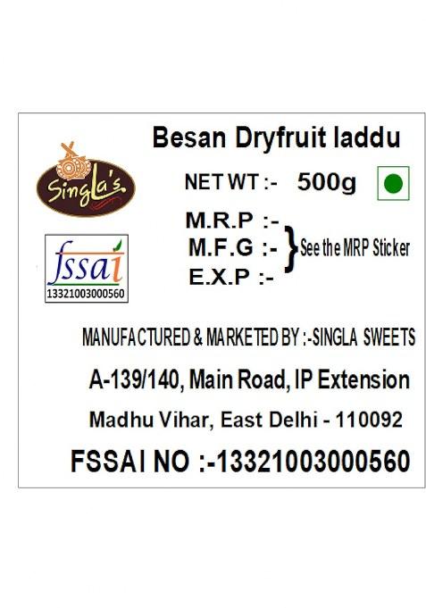 Singla Sweets Besan Dryfruit Laddu 500G