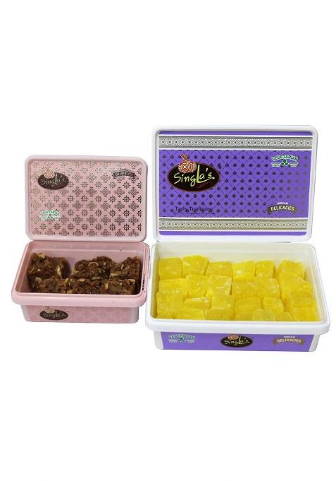 Singla Sweets Dodha Burfi 200G And Kesar Petha 500G
