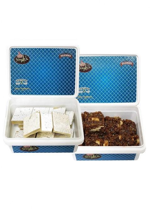 Singla Sweets Kaju Burfi 200G And Dodha Combo Pack Of 2 (400G)