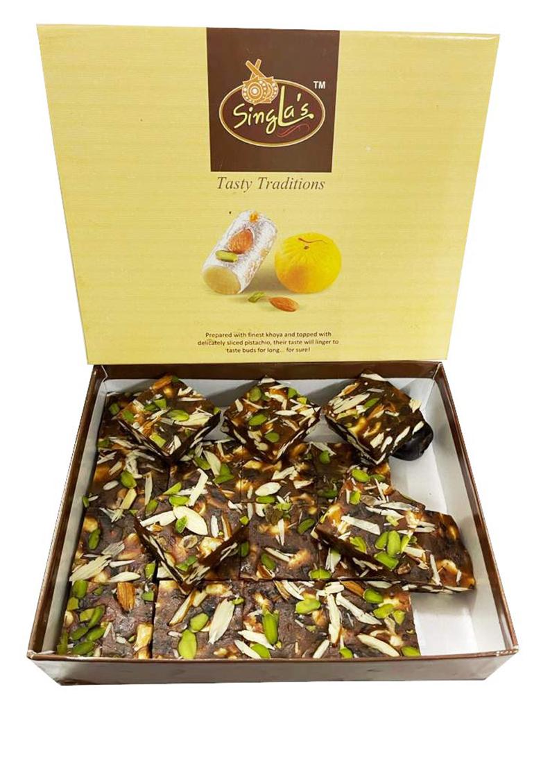 Singla Sweets Khajur Pak Barfi 500G Tasty Traditions