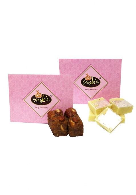 Singla Singla'S Dal Pinni And Plain Burfi Combo Pack, Indian Sweets, 200G Each