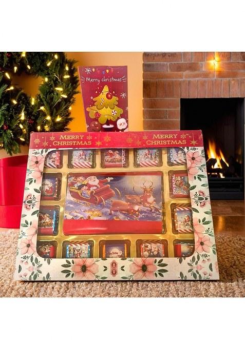 Snaxup Christmas Gifts, Merry Xmas Choco Treats Box | Gift Fancy Decorative Packaging In Christmas,Kids Function Packing, Wedding