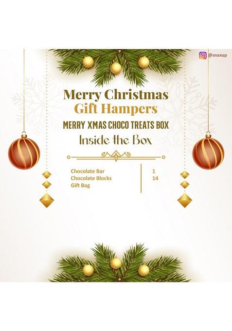 Snaxup Christmas Gifts, Merry Xmas Choco Treats Box | Gift Fancy Decorative Packaging In Christmas,Kids Function Packing, Wedding