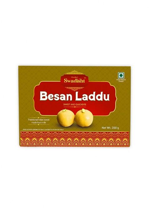 Choudhar'S Swadisht Besan Laddu Sweets Box | Made With Milk Traditional Indian Mithai Mouth Watering Authentic Dessert For Family Freshly Packed Every Festivals (Pack Of 1-200 Grams)