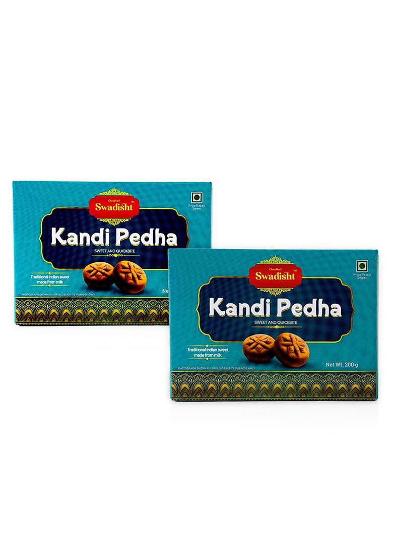 Choudhar'S Swadisht Kandi Pedha Sweets Box | Made With Milk Traditional Indian Mithai Mouth Watering Authentic Dessert For Family Freshly Packed Every Festivals (Pack Of 2-200 Grams)