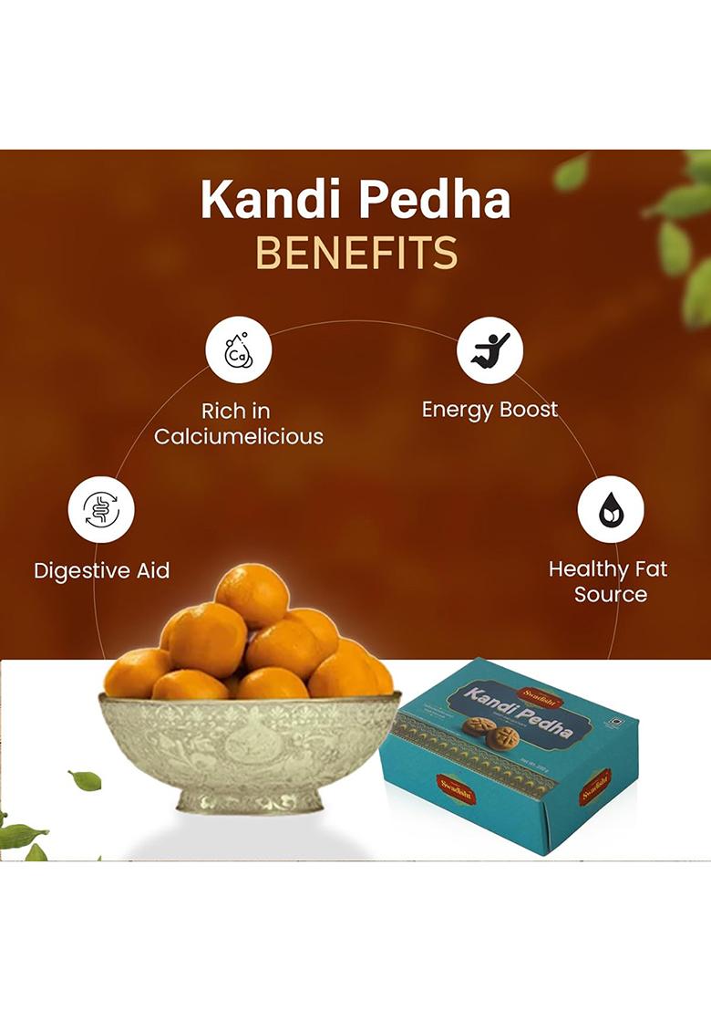 Choudhar'S Swadisht Kandi Pedha Sweets Box | Made With Milk Traditional Indian Mithai Mouth Watering Authentic Dessert For Family Freshly Packed Every Festivals (Pack Of 2-200 Grams)