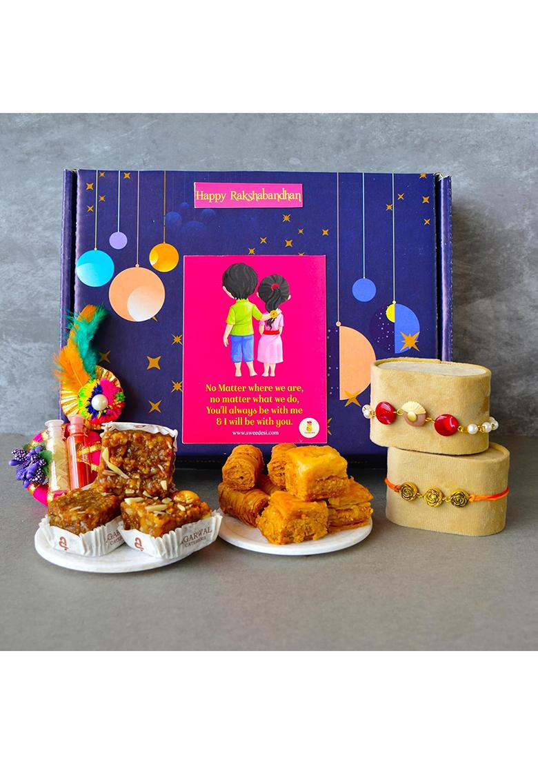 Sweedesi | Rakhi Hamper Raakhi For Brother Raksha Bandhan With Indian Sweets Bhai