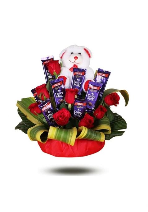 Sweet Stems Dairy Milk Special Chocolate Basket For Diwali Gift