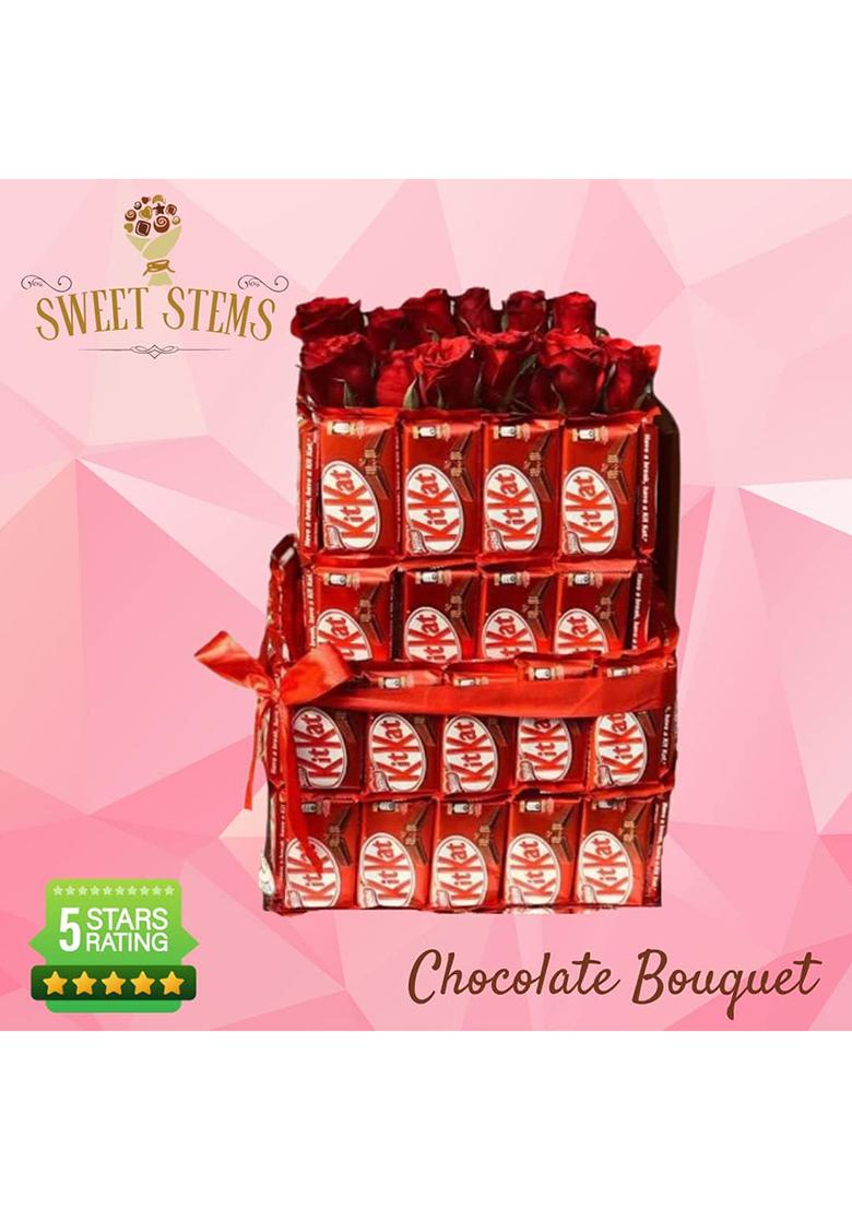 Sweet Stems Kitkat Chocolate Gift For Your Loved Ones (Love Card)