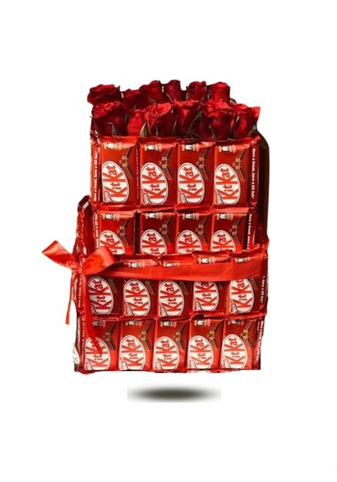 Sweet Stems Kitkat Chocolate Gift For Your Loved Ones (Love Card)